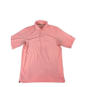 Walter Hagen 11 Majors Pink Performance Golf Polo Shirt Men's Small Stretch